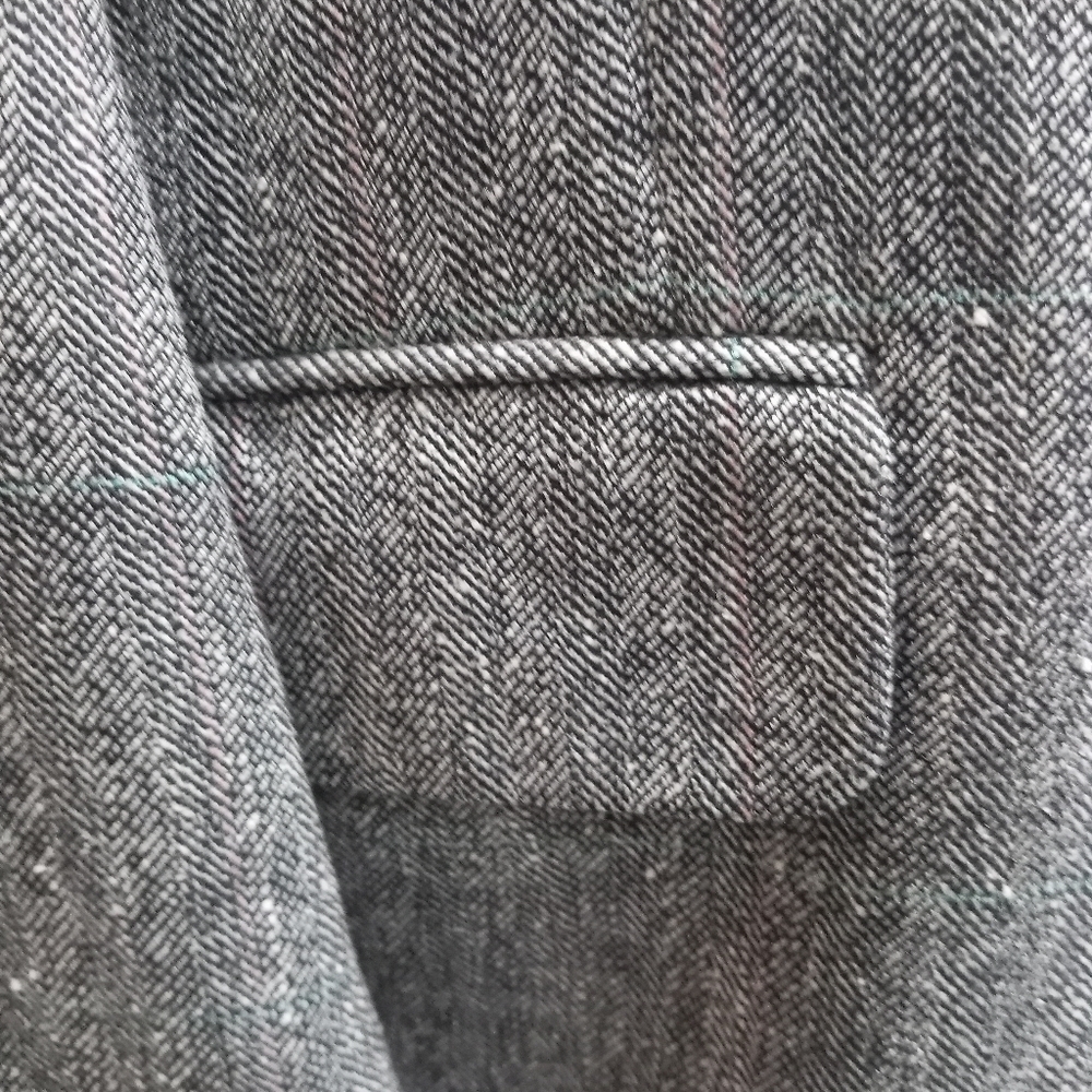 Vintage Burberry gray plaid oversized blazer - Picture 7 of 11